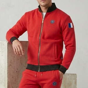 Veste de survêtement Parisium Rouge Made in France