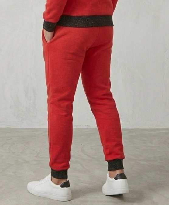Pantalon Jogging survêtement Parisium rouge – Image 3