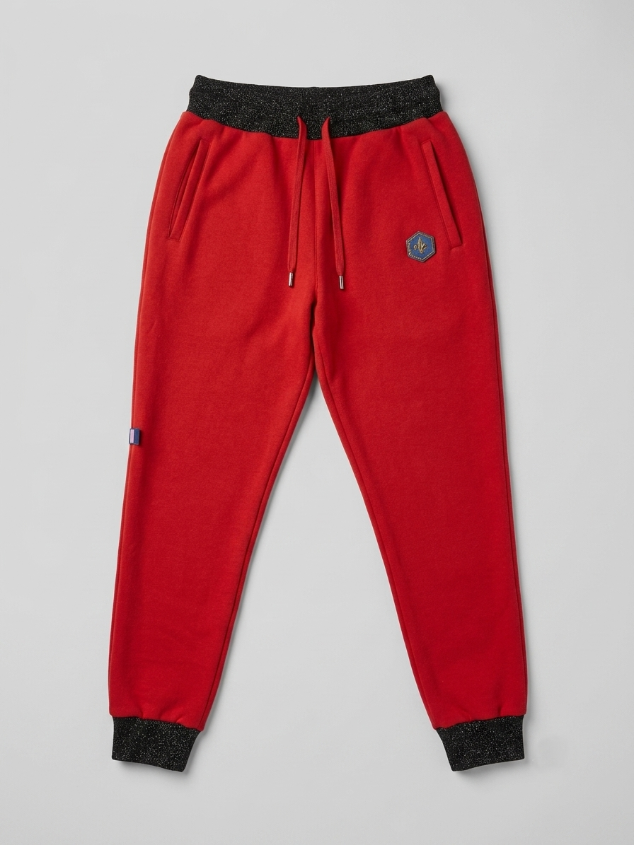 Pantalon Jogging survêtement Parisium rouge – Image 2